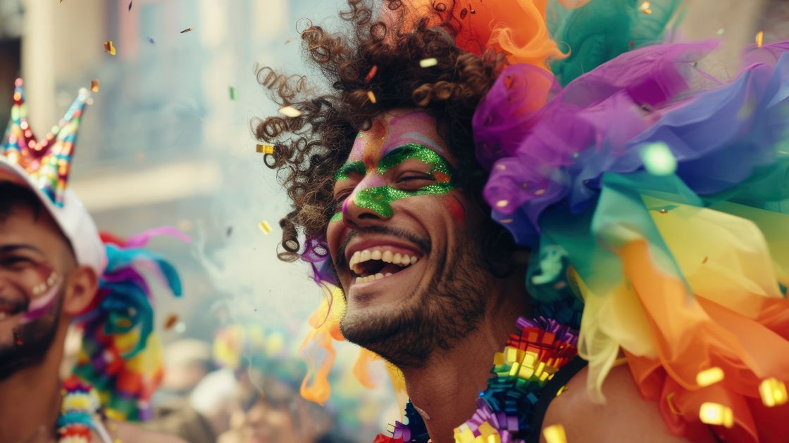 Imagem de um folião de Carnaval de rua