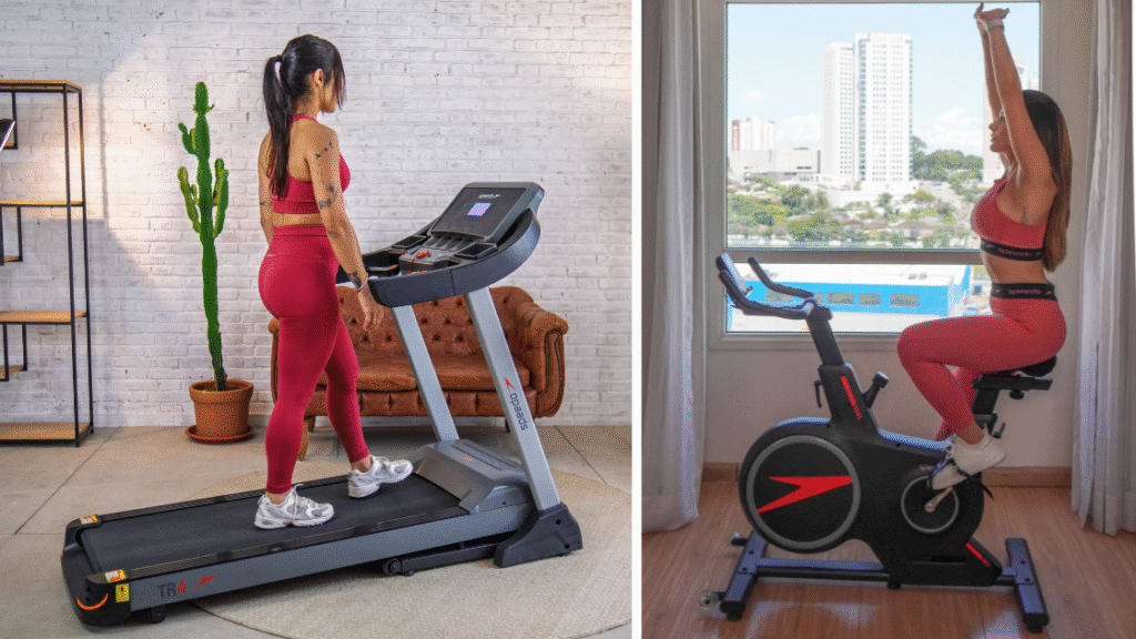 Esteira Ergométrica TR4 e Bike Spinning Speedo S1X